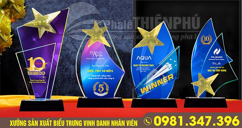 biểu trưng vinh danh nhân viên cao