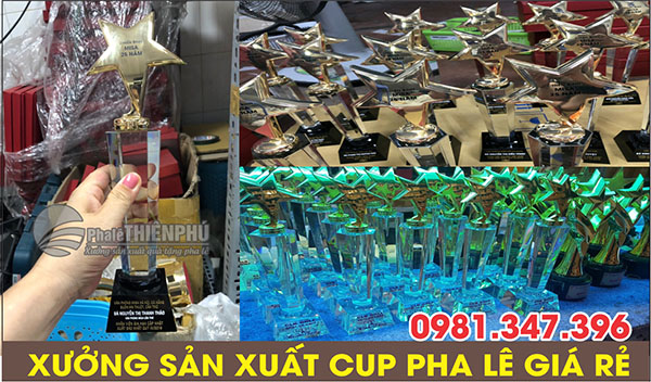 sản xuất cúp pha lê sao cân