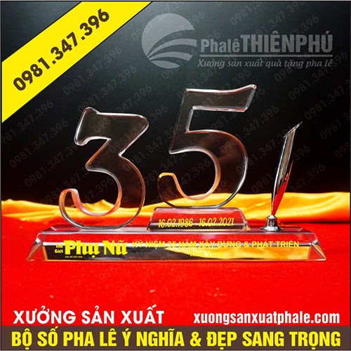 Bộ số pha lê 35 năm ngày thành lập